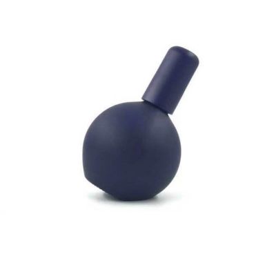 custom made 80ml cylinder glass uv gel empty nail polish bottle with brush 