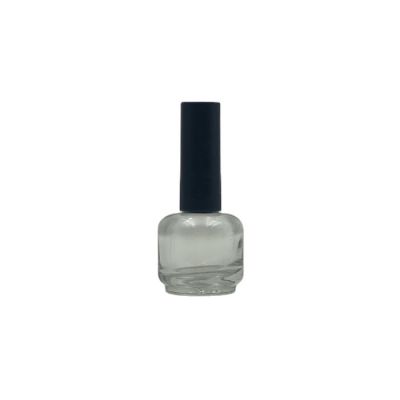15ml empty custom clear round glass nail polish bottle for cosmetic 
