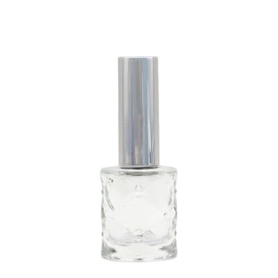 Wholesale hot sale 11ml empty glass nail polish glass bottles with brush cap