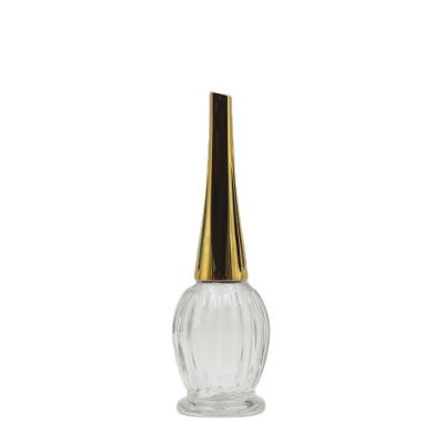 2020 new design special clear empty nail polish glass bottles with brush and cap 14ml 