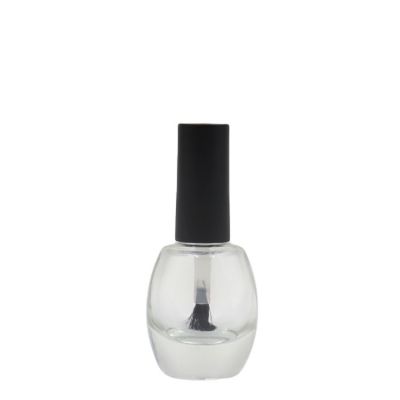On sale 15ml empty custom flat nail polish glass bottle with cap and brush