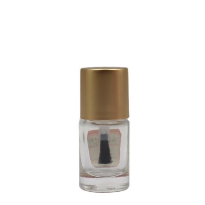 Wholesale Hot sale 11ml clear empty round nail polish glass bottle with cap and brush 