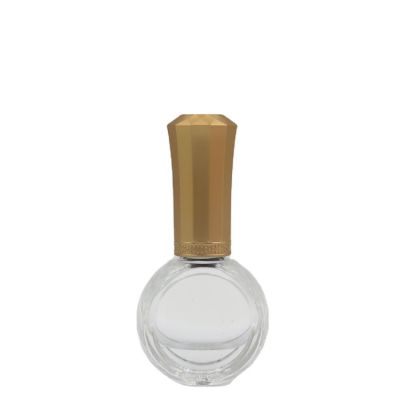 Wholesale 10ml empty clear custom nail polish glass bottle with cap and brush