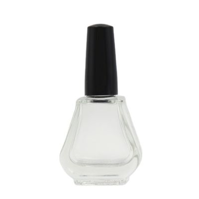 Free sample 12.5ml unique clear nail polish glass bottles with brush and cap 