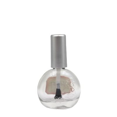 2020 new design empty clear custom empty nail polish glass bottle with cap and brush 