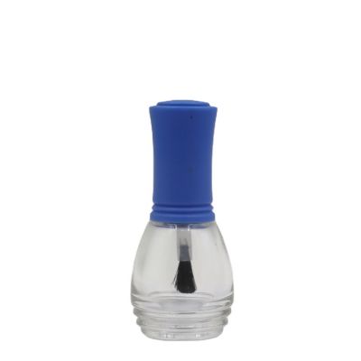 Wholesale 14ml empty clear custom nail polish glass bottle with cap and brush