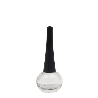 Fast delivery black ball nail polish bottles empty glass bottle with brush and cap
