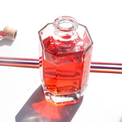 200ml hexagon perfume oil diffuser bottle with aluminium cap