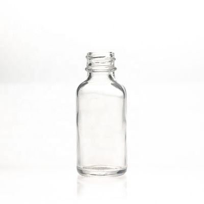 Wholesale Boston Round Glass Bottle Small 30ml Empty Clear Boston Bottle For Pharmaceutical 