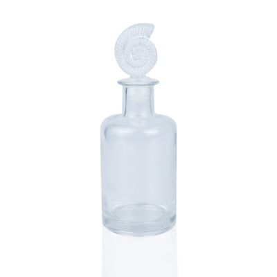 250ml cylinder shape glass diffuser essential oil bottle with stopper