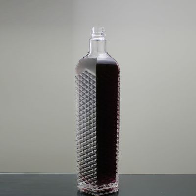 500ml Vodka Alcohol Liquor Shaped Unique Hexagon Clear Glass Bottle