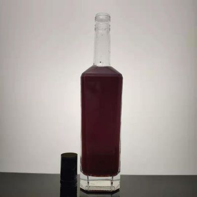 Extra White Flint Personalized Square Glass 750ml Fancy Vodka Bottles 