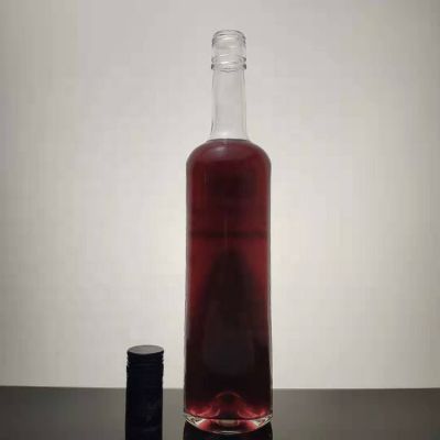 Screen Printing Empty White Screw Cap Vodka 750ml Glass Bottles 