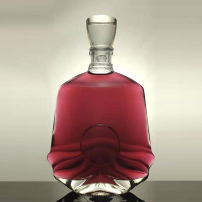 500ml Weight China Clear Liquor Gin White Glass Bottle 
