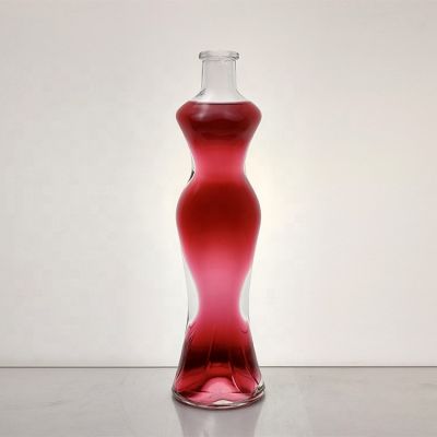 Unique White Fancy Vodka Decorative Liquor Woman Body Shaped Glass Bottle