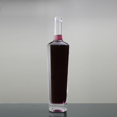 Glass Empty 750ml 700ml Square Vodka Bottle 