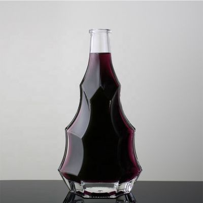 Luxury Special Shape Cognac Glass Spirits Bottle 500ml Premium Brandy XO Bottle 