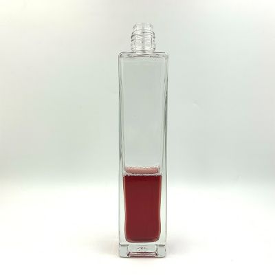 500ml Square Low Capacity Transparent Wine Glass Bottle For Spirits