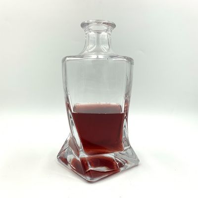 1000ml Unique Shape Transparent Whisky Wine Glass Bottle 