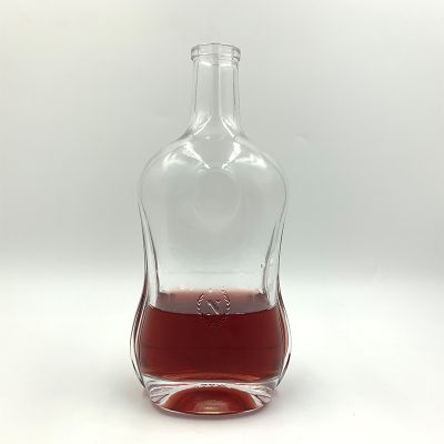 700ml Chinese Style Gourd Baby Shape Transparent Glass Bottle For Wine Whiskey Brandy Tequila