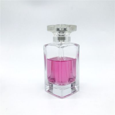 factory sale high quality 100ml square glass perfume bottle 