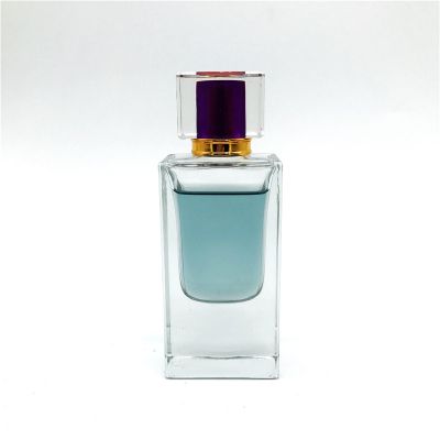 rectangle clear refillable spray perfume bottles 50ml glass 