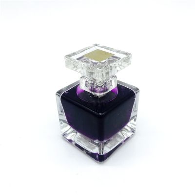 high quality high fashion 60ml empty square glass perfume bottle 