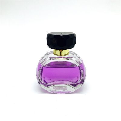 80ml unique shape round glass empty perfume bottle spray of refillable perfume spray bottle 