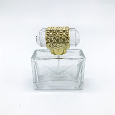 50ml China factory wholesale clear perfume glass bottle rectangle shape bottle