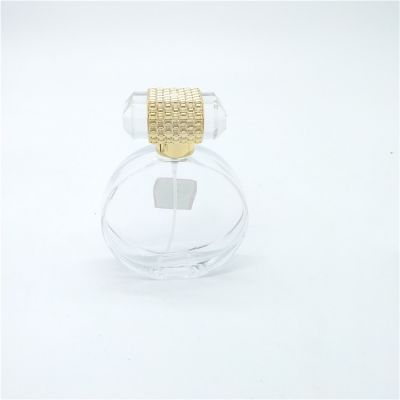 Flat round Vintage perfume bottle 100ml perfume bottles glass perfume oil bottle