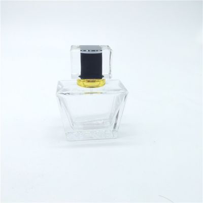 Trapezoid unique design empty bottle of imported perfume 50ml glass perfume bottle manufacturers
