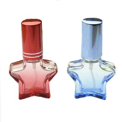 8ml empty color design fancy star shaped mini travel pocket perfume glass spray bottles