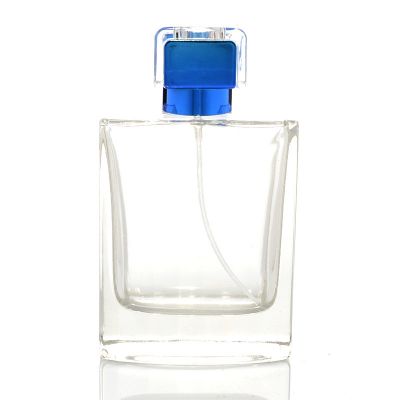 Perfume glass bottles 100ml 0.33oz custom empty clear glass perfume bottle with acrylic cap 