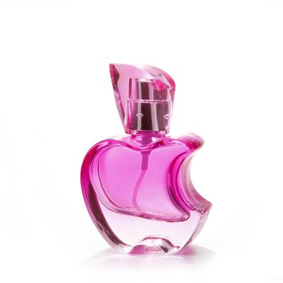 20ml new fashion red apple shaped thick bottom women luxury brand screw top sprayer glass perfume bottle