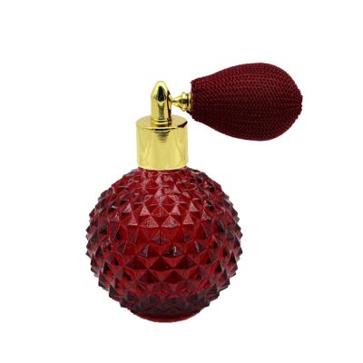 100ml egyptian empty red pineapple shape aluminium screw atomizer airbag vintage perfume diffuser bottle car 