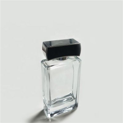 Chinese Manufacturer Customized 100ml Square Shaped Glass Perfume Bottle For Women 
