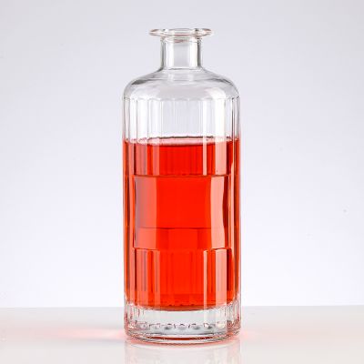 700ml 1000ml Glass Bottles Wholesale Luxury Vodka Whiskey Glass Bottle With Cork 