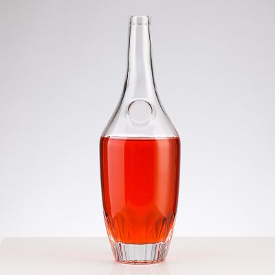Factories hot sale olive oil whisky Custom design750ml wholesale glass liquor bottles tequila rum use 750ml black glass bottle 
