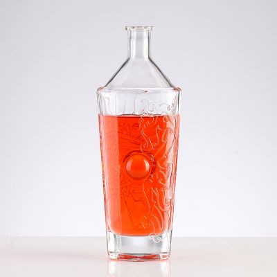 Hot Sale 700 mL Crystalline White Whisky Glass Bottle 