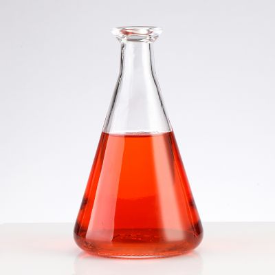 Wholesale Price Conical Crystal Clear 375Ml Water glass bottle Wine Glass Bottle With Lids 