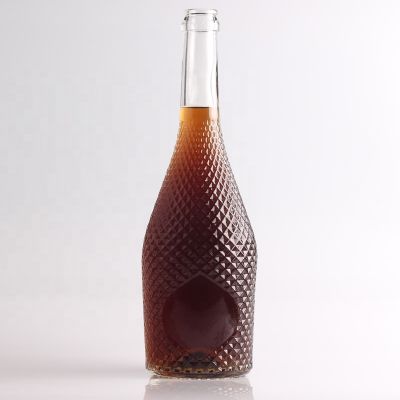 special design glass tequila bottle with cork custom made bottle wholesale