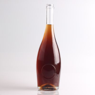 China Factory Custom Fashion Empty Gin 750ml Glass Bottle With Cap 