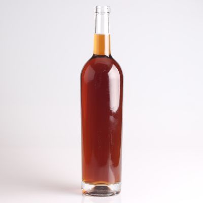 750ml hot selling unique shaped rum bottle with golden cap