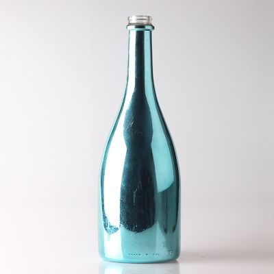 China factory refinement Transparent transparent 750ml champagne bottle for stoppers 