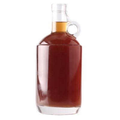 New Design High Capacity Volume Custom Glass Wine Bottles 750ml Bottle With Handle For Sale 