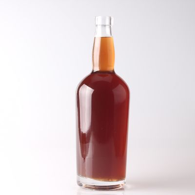 Classic design high capacity cylinder shape 1 liter wine bottle with wooden cork