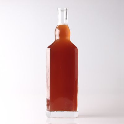 China supplier classic design simple smooth top quality whiskey bottle 