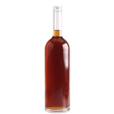 750Ml Frosted Painting Bottle Glass Vodka With Screw Caps 