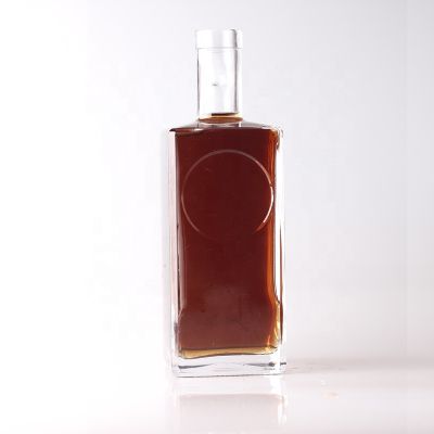 Luxury 500ml square bottle glass glass sauce bottle for wholesale 