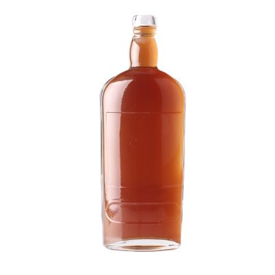 Factory promotion originality shaped whisky vodka glass bottle with cork